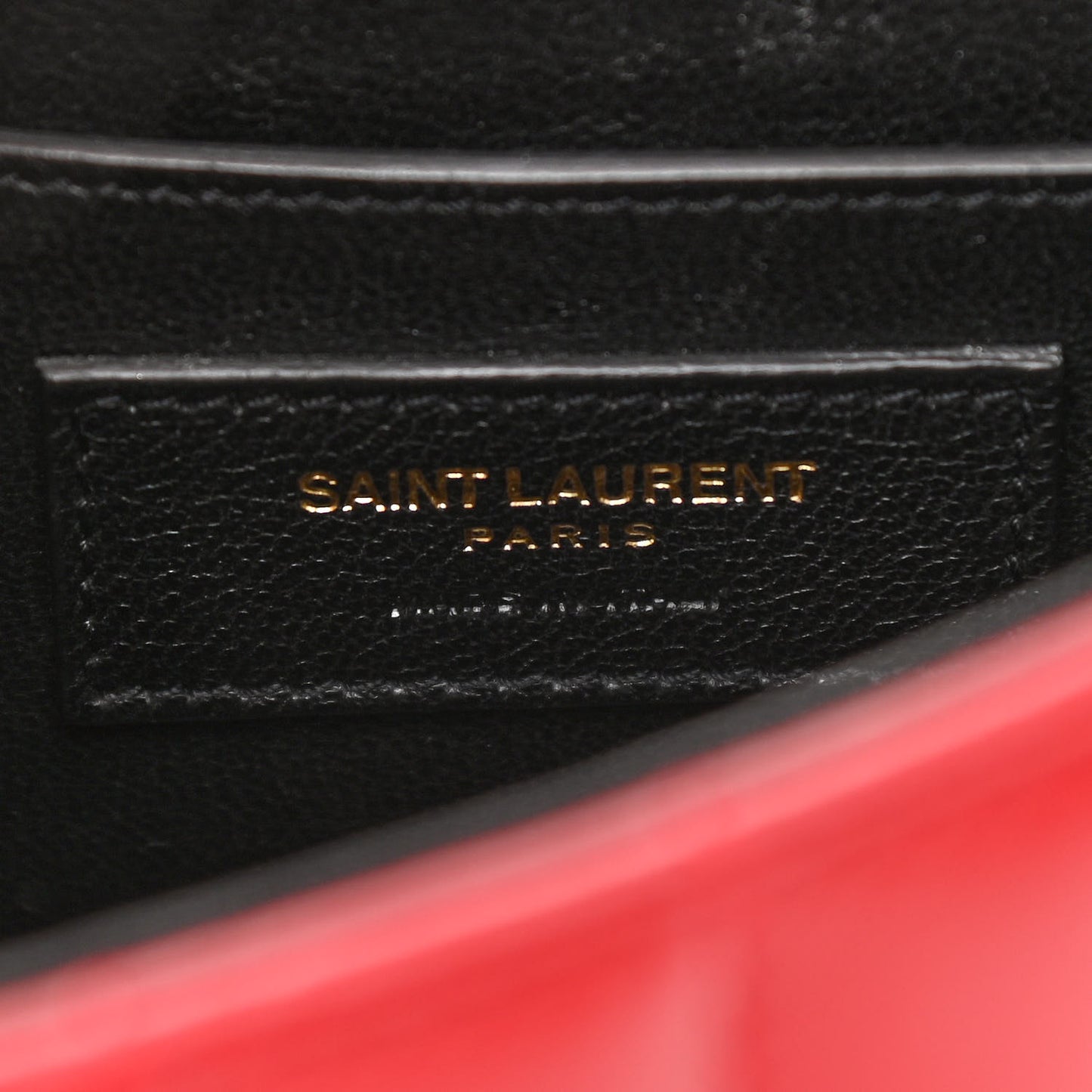 Lambskin Matelasse Monogram Small Vicky Chain Bag Red