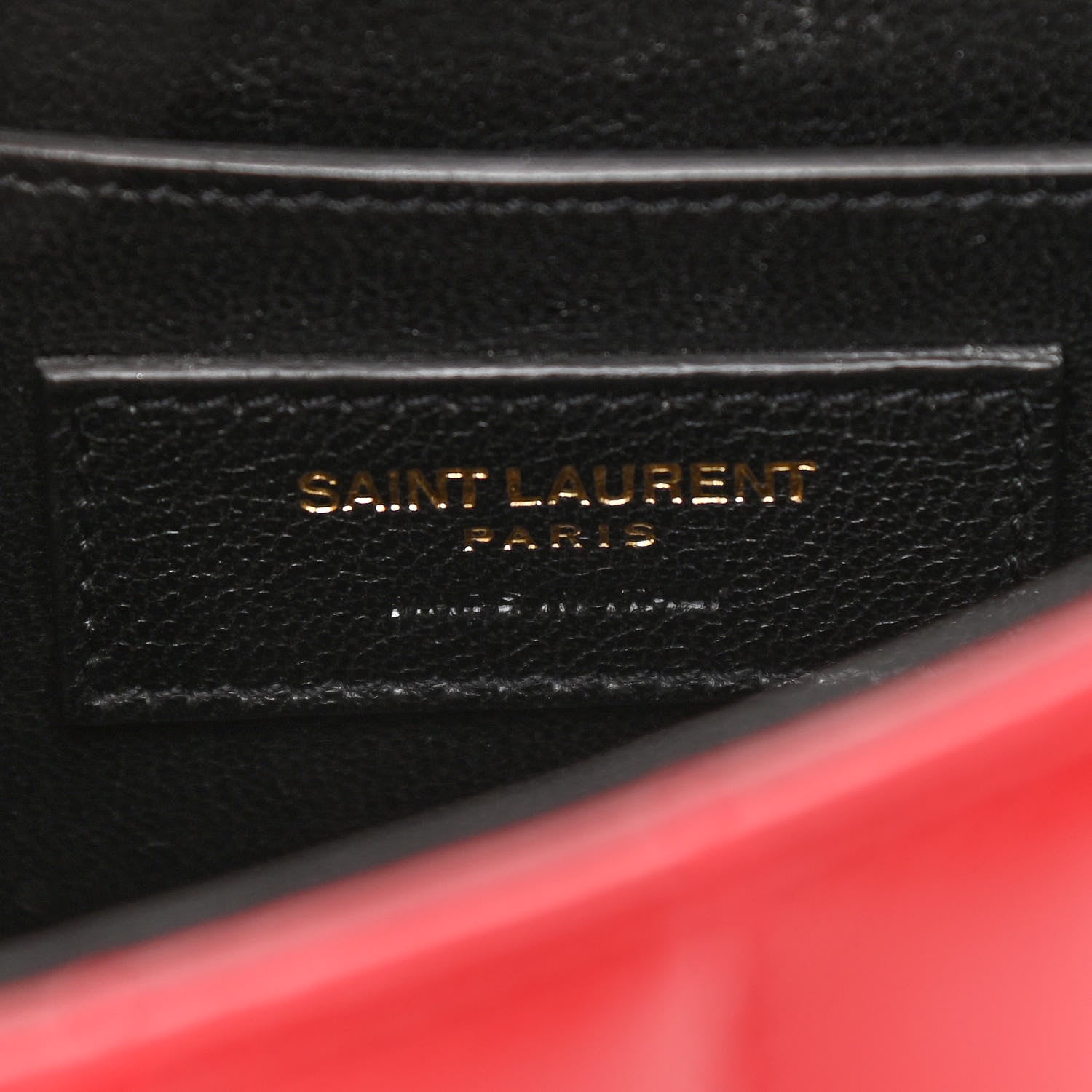Saint Laurent Lambskin Matelasse Monogram Small Vicky Chain Bag Red 6 of 9