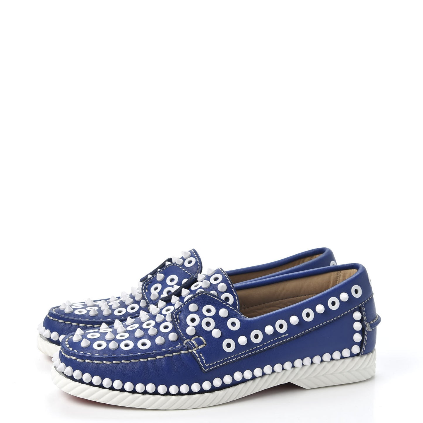 Calfskin Yacht Spikes Loafers 37 Blue