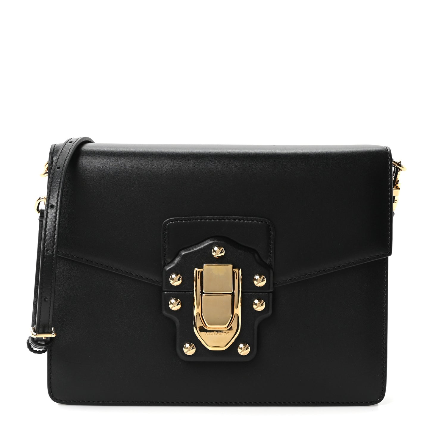 Calfskin Lucia Shoulder Bag Black