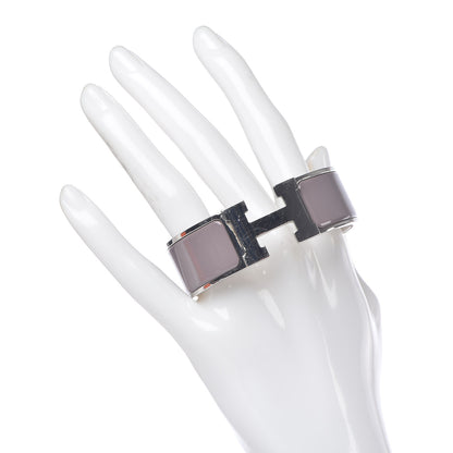 Hermes Enamel Wide Clic Clac H Bracelet GM Marron Glace 2 of 5