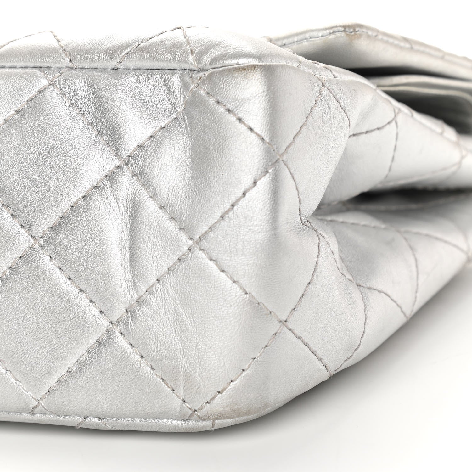 Chanel Metallic Aged Calfskin Quilted 2.55 Reissue 227 Flap Silver 10 of 13