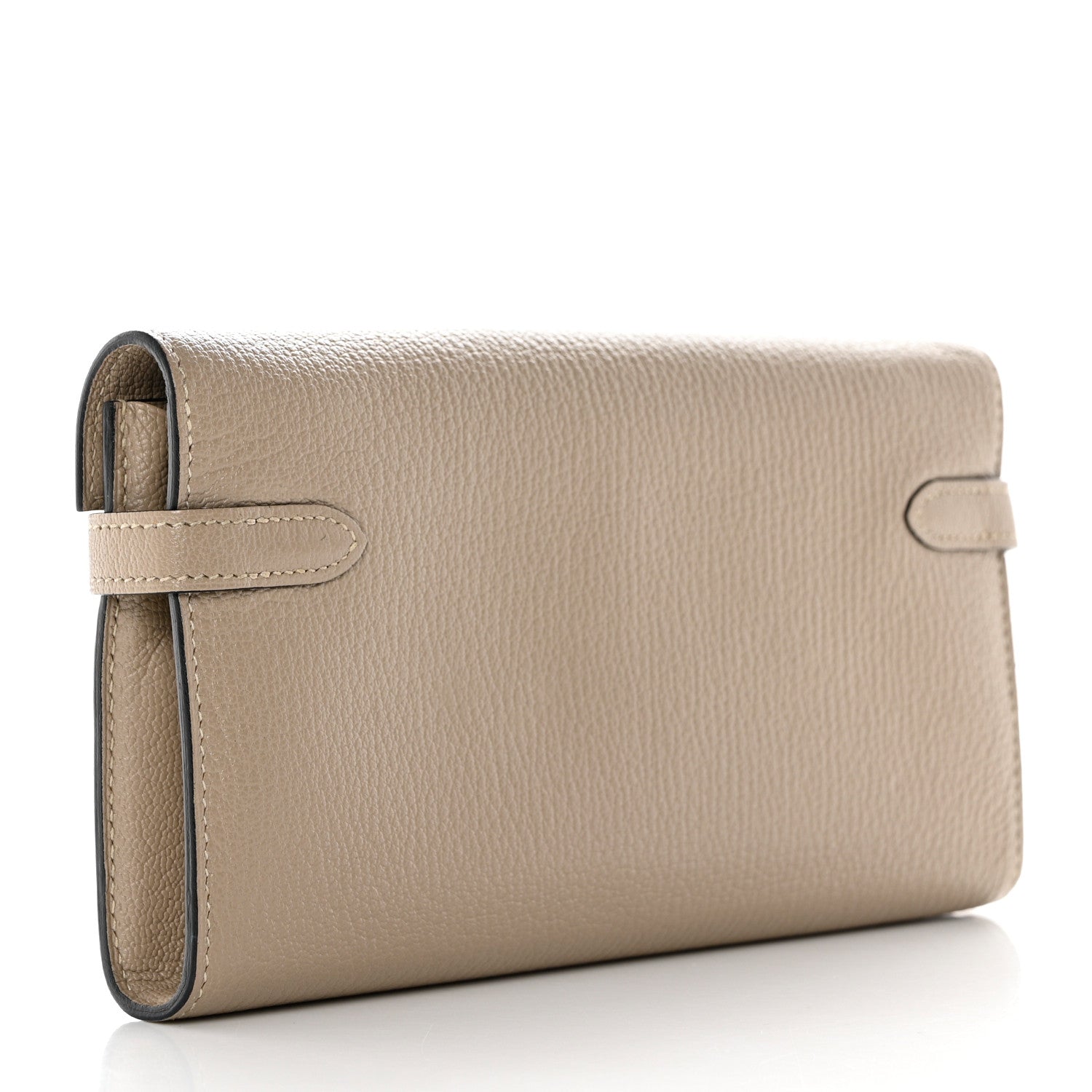 Hermes Chevre Mysore Kelly Longue Wallet Gris Tourterelle 3 of 11