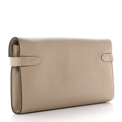 Hermes Chevre Mysore Kelly Longue Wallet Gris Tourterelle 3 of 11