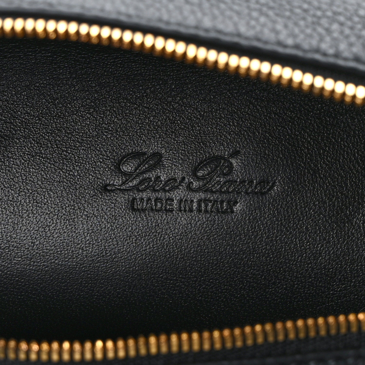 Loro Piana LORO PIANA Grained Calfskin L19 Extra Pocket Pouch Black 6 of 8