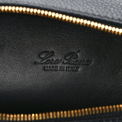 Loro Piana LORO PIANA Grained Calfskin L19 Extra Pocket Pouch Black 6 of 8
