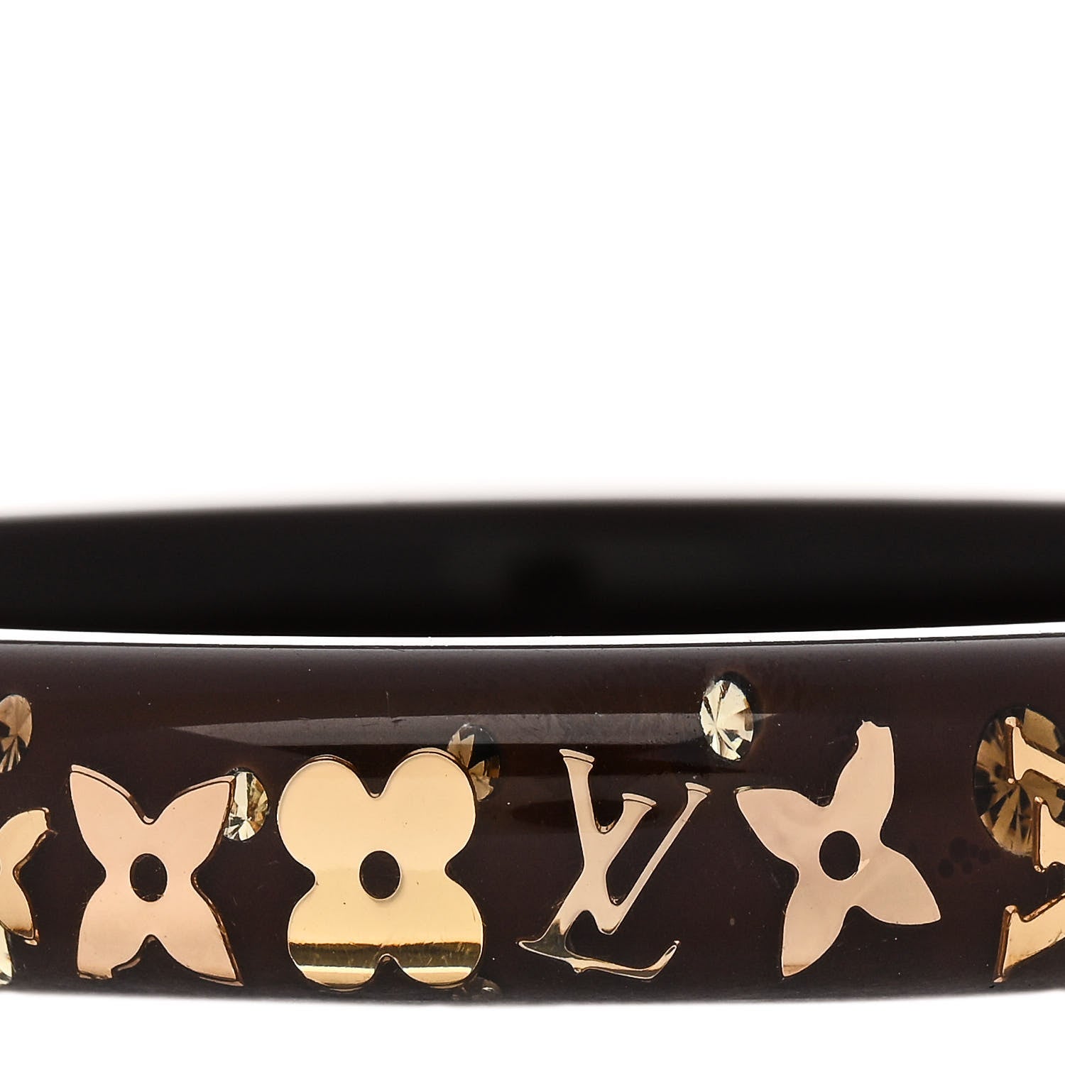 Louis Vuitton Resin Swarovski Pearl Medium Inclusion Bracelet PM Praline 4 of 4