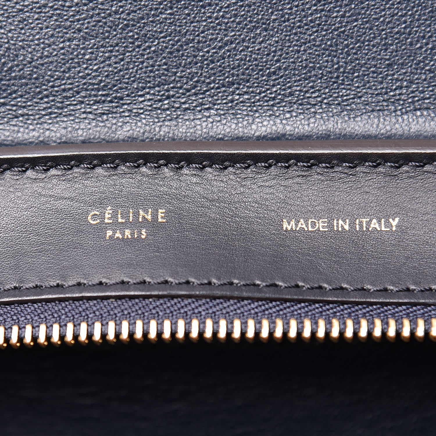 Celine Smooth Calfskin Suede Medium Trapeze Navy 6 of 17