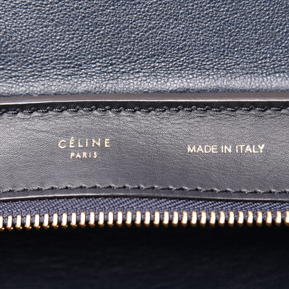Celine Smooth Calfskin Suede Medium Trapeze Navy 6 of 17