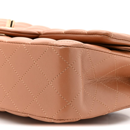 Chanel Lambskin Quilted Medium Double Flap Brown 8 of 10