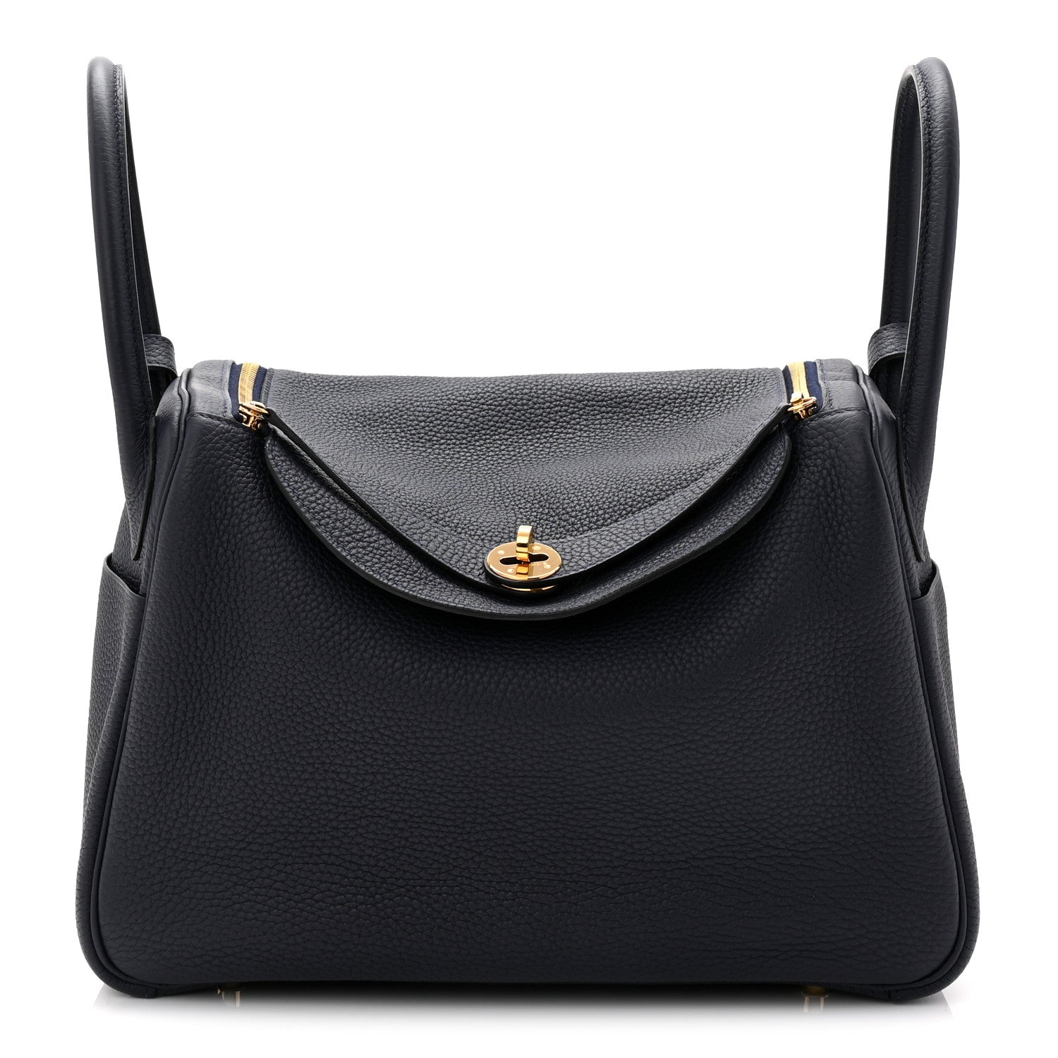 Hermes Taurillon Clemence Lindy 30 Bleu Nuit 1 of 11