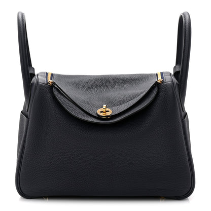 Hermes Taurillon Clemence Lindy 30 Bleu Nuit 1 of 11