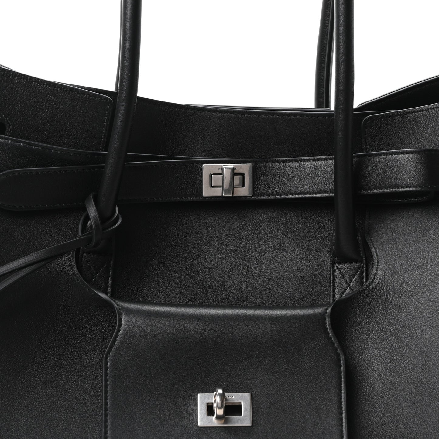 Smooth Calfskin Large Bel Air Carry All Bag Black
