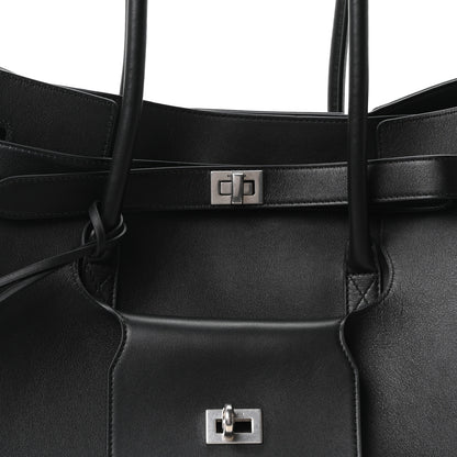 Balenciaga Smooth Calfskin Large Bel Air Carry All Bag Black 7 of 9