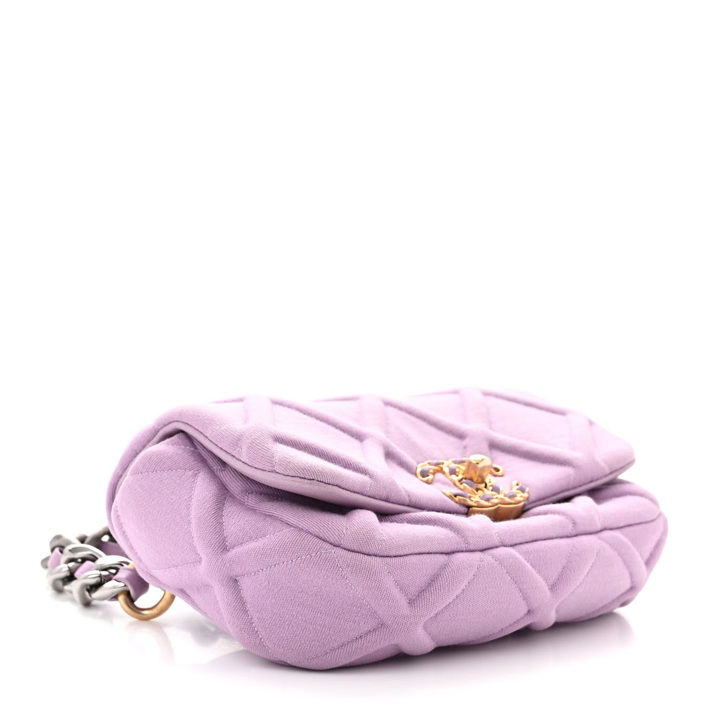 Jersey Quilted Chanel 19 Waist Bag Purple