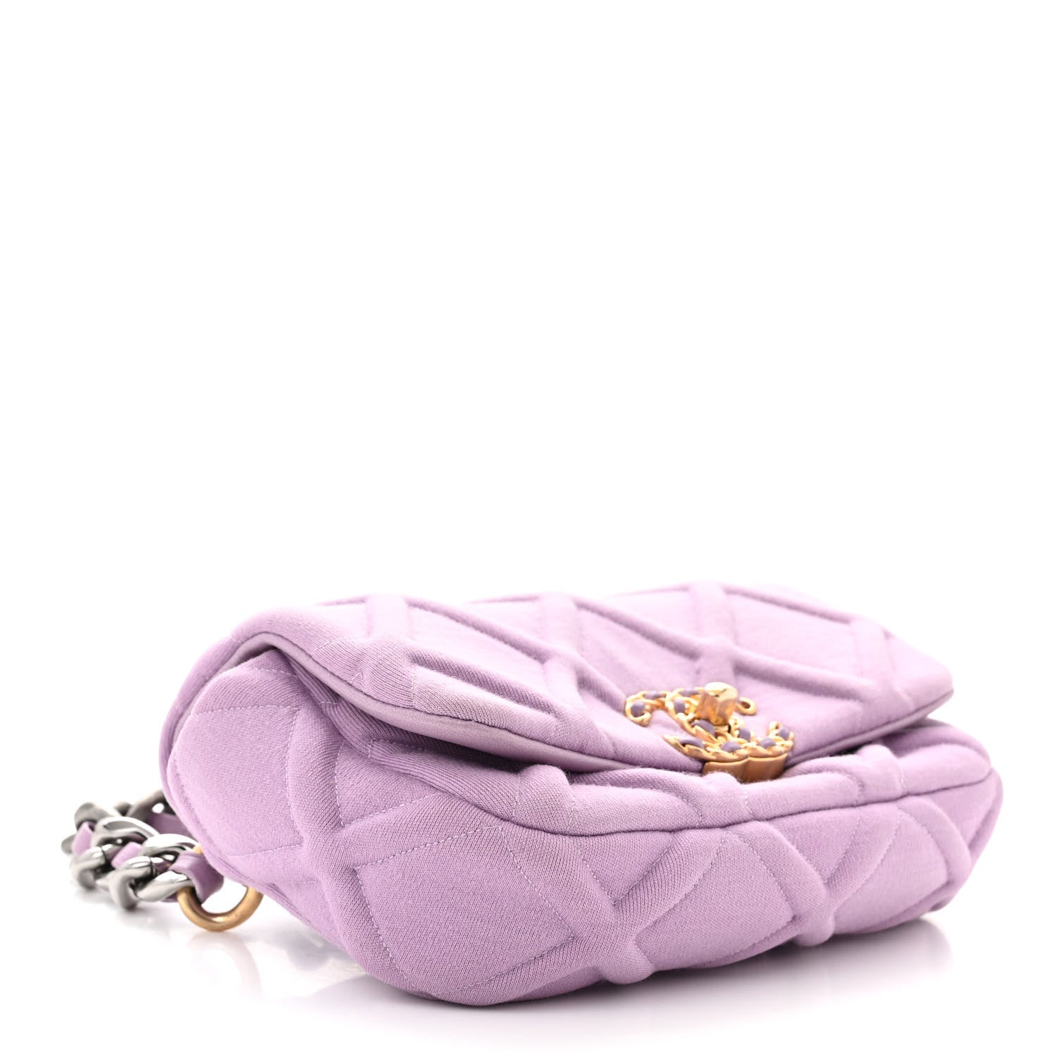 Chanel Jersey Quilted Chanel 19 Waist Bag Purple 4 of 11