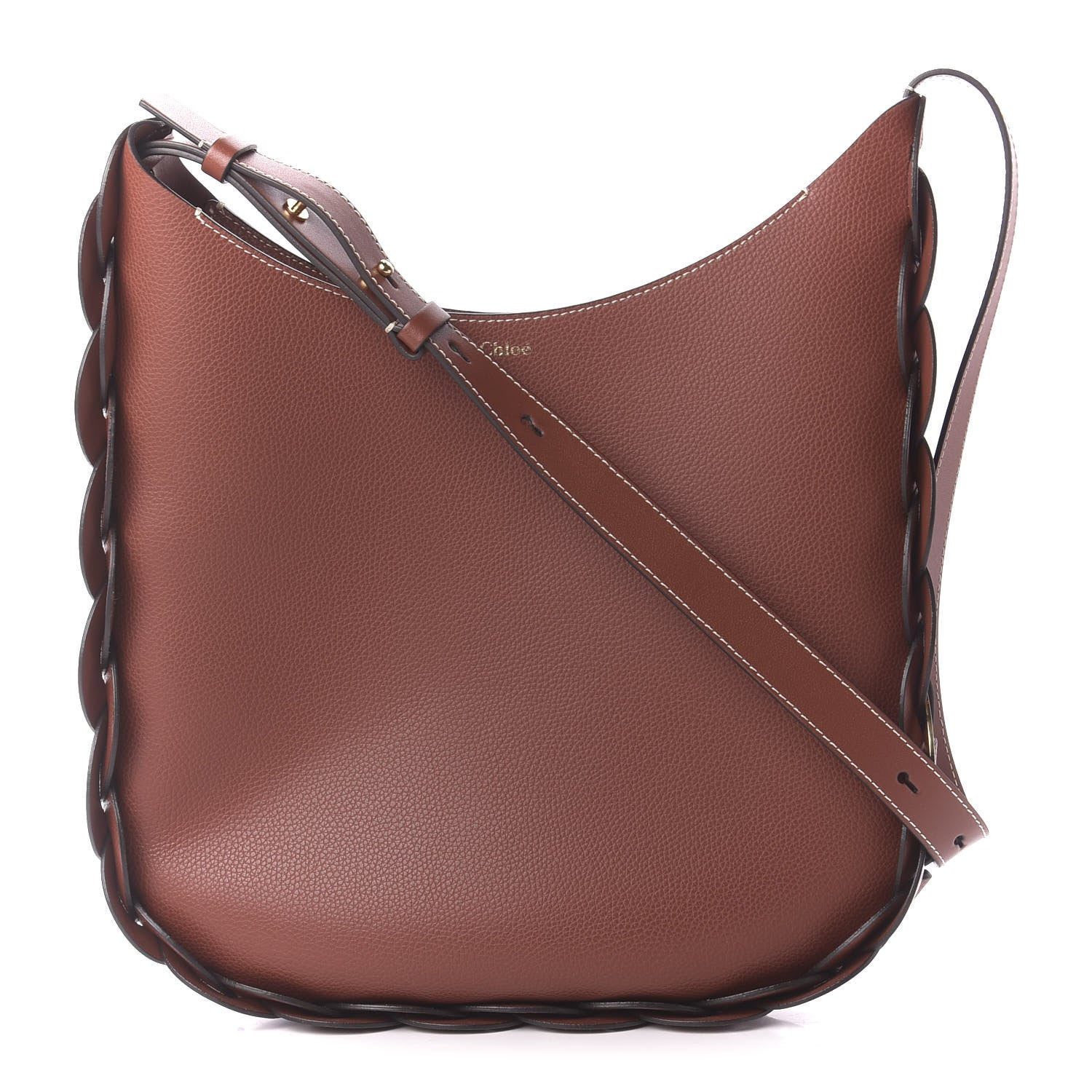 Chloe Small Grain Smooth Calfskin Medium Darryl Hobo Sepia Brown 1 of 9