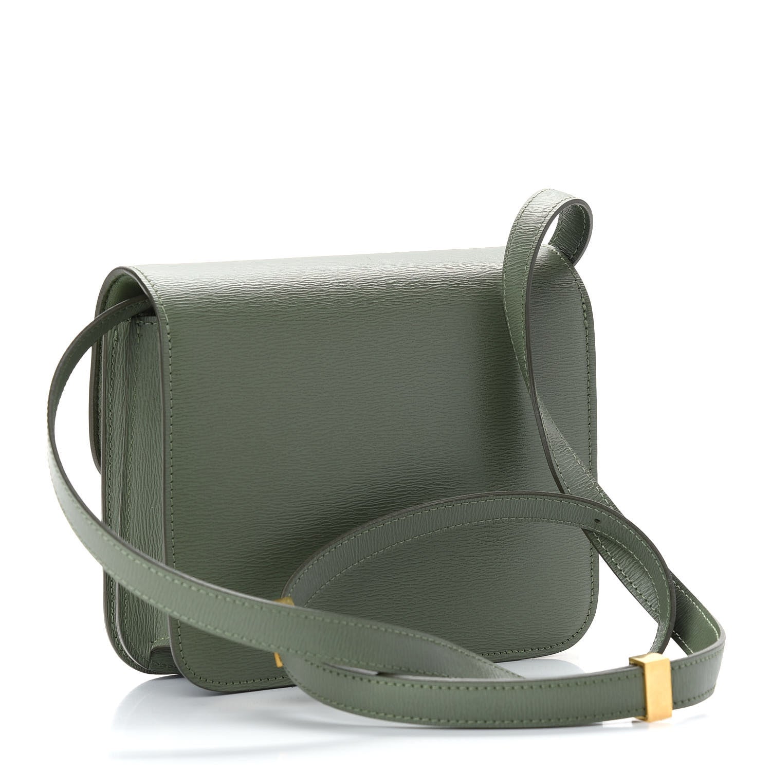 Celine Liege Calfskin Teen Classic Box Flap Bag Light Khaki 3 of 10