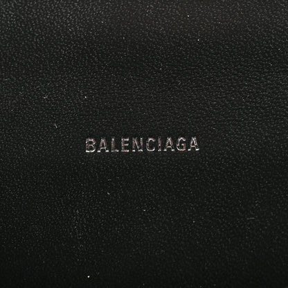 Balenciaga Shiny Calfskin Monochrome Crocodile Embossed Strass Hourglass Top Handle Bag XS Black 6 of 11