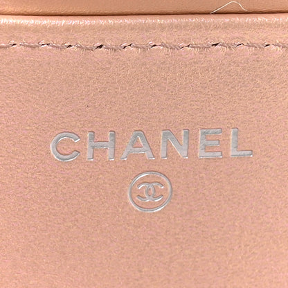Chanel Iridescent Calfskin Quilted Glasses Case With Chain Pink 6 of 11