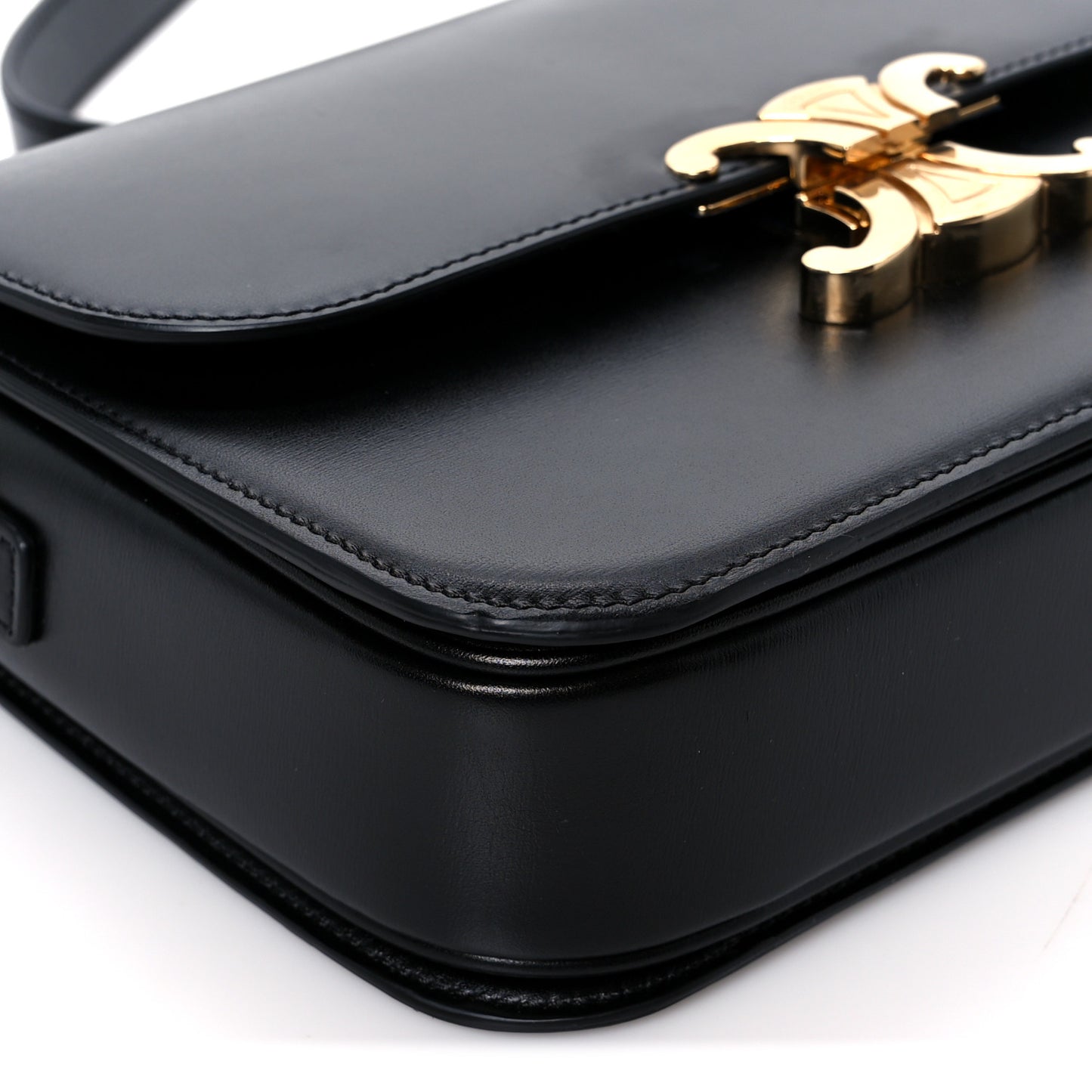 Shiny Calfskin Medium Triomphe Black