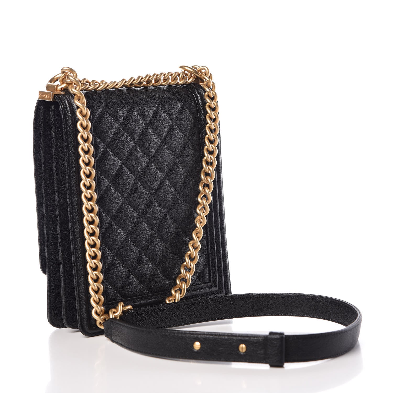 Chanel Caviar Quilted North South Boy Flap Black 3 of 10