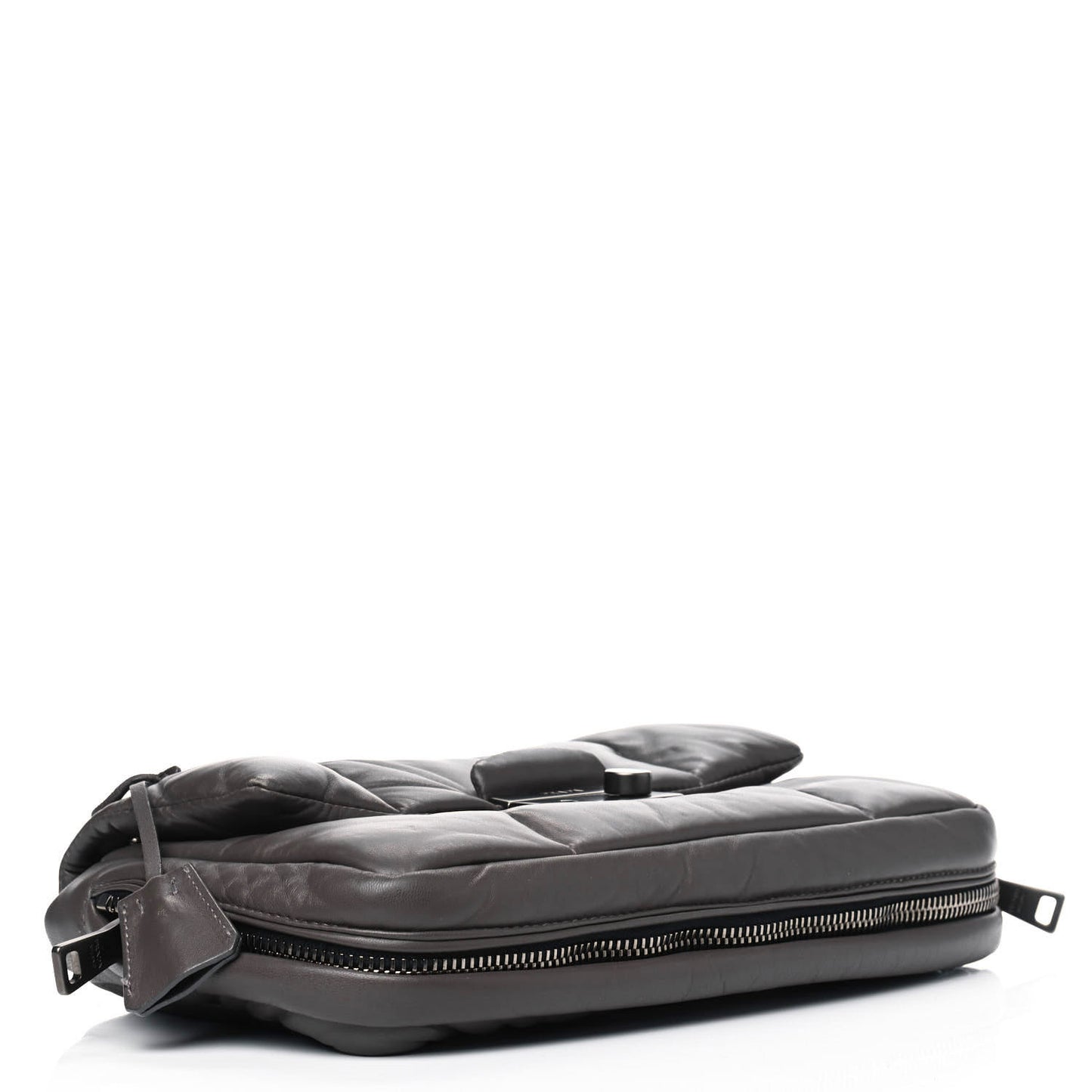 Nappa Bomber Sound Chain Flap Shoulder Bag Ardesia