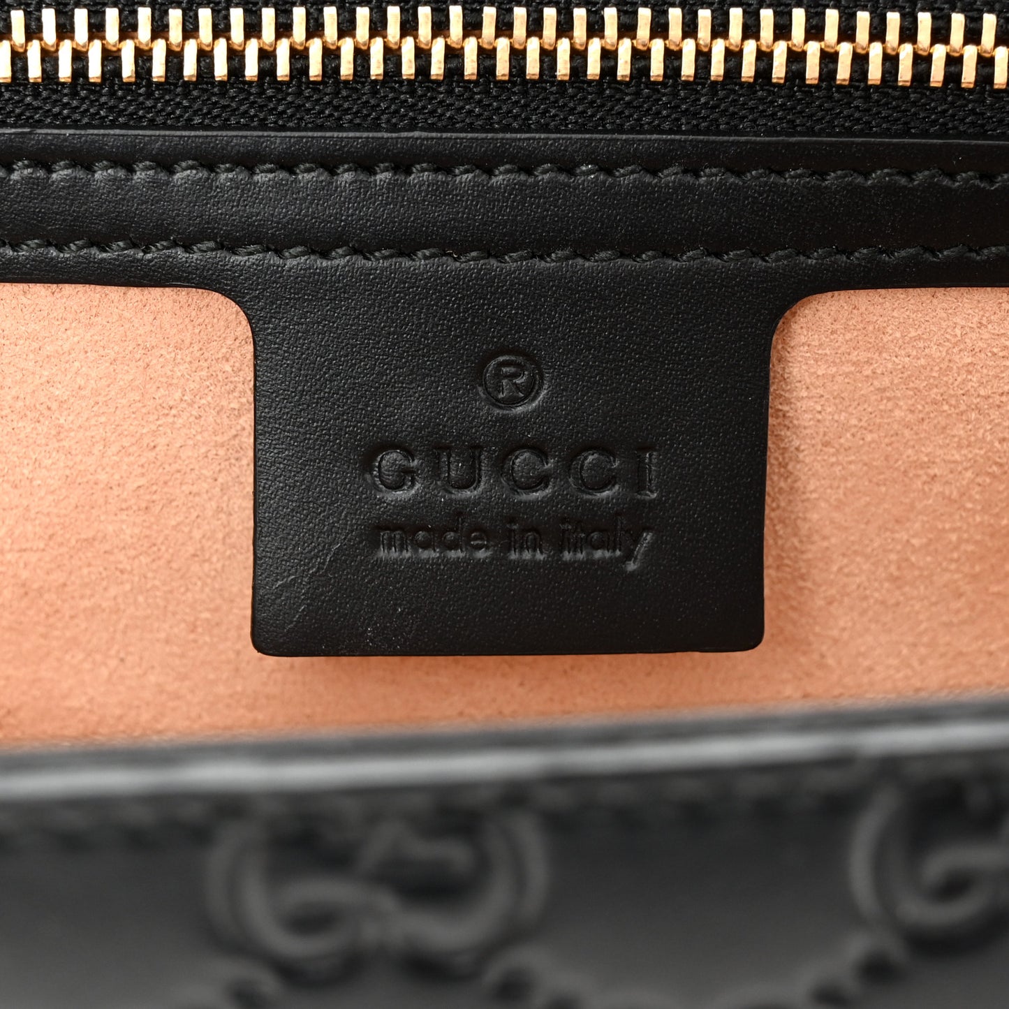 Guccissima Medium Padlock Shoulder Bag Black