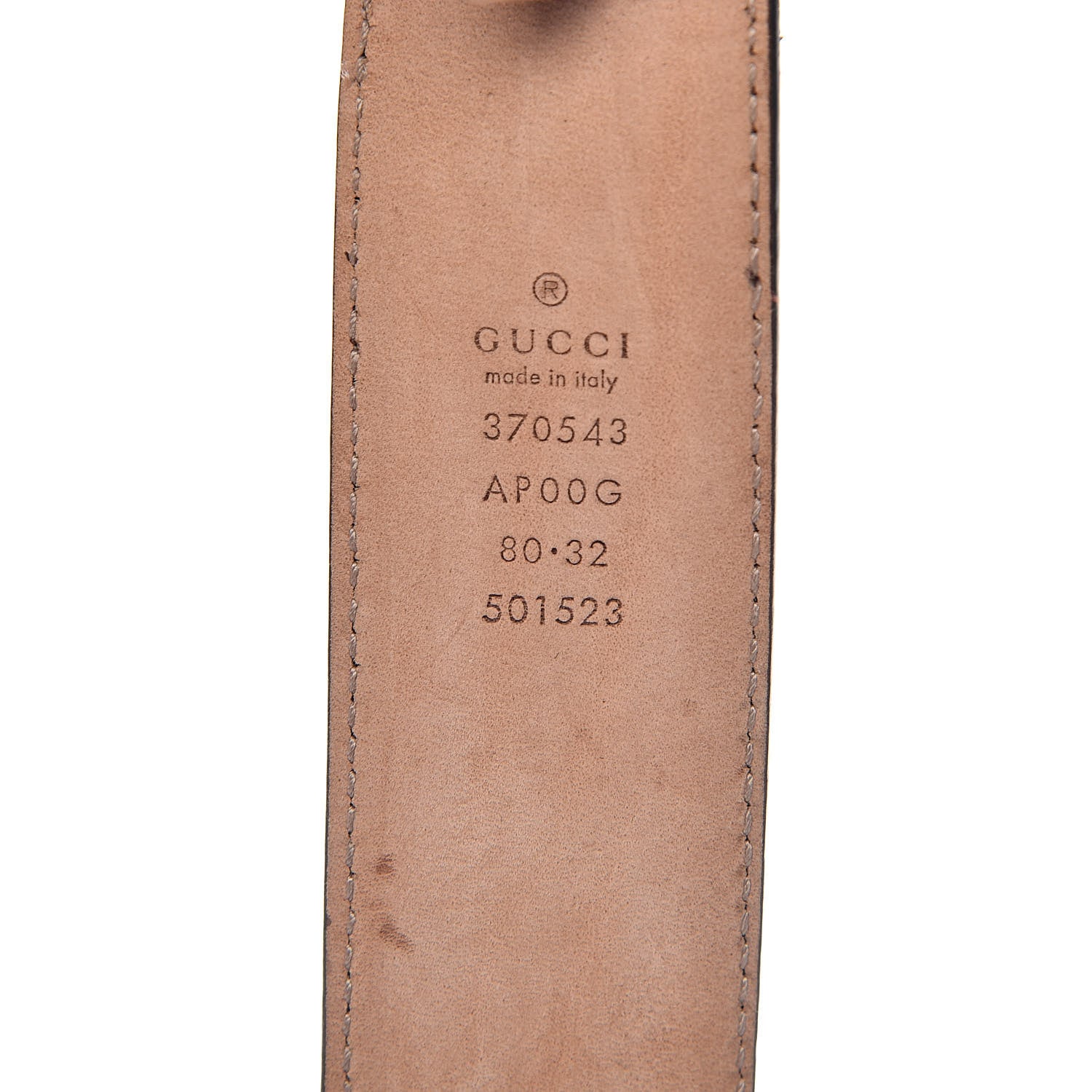 Gucci Calfskin Interlocking G 37mm Belt 80 32 Nut Brown 4 of 9