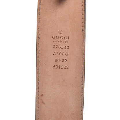 Gucci Calfskin Interlocking G 37mm Belt 80 32 Nut Brown 4 of 9