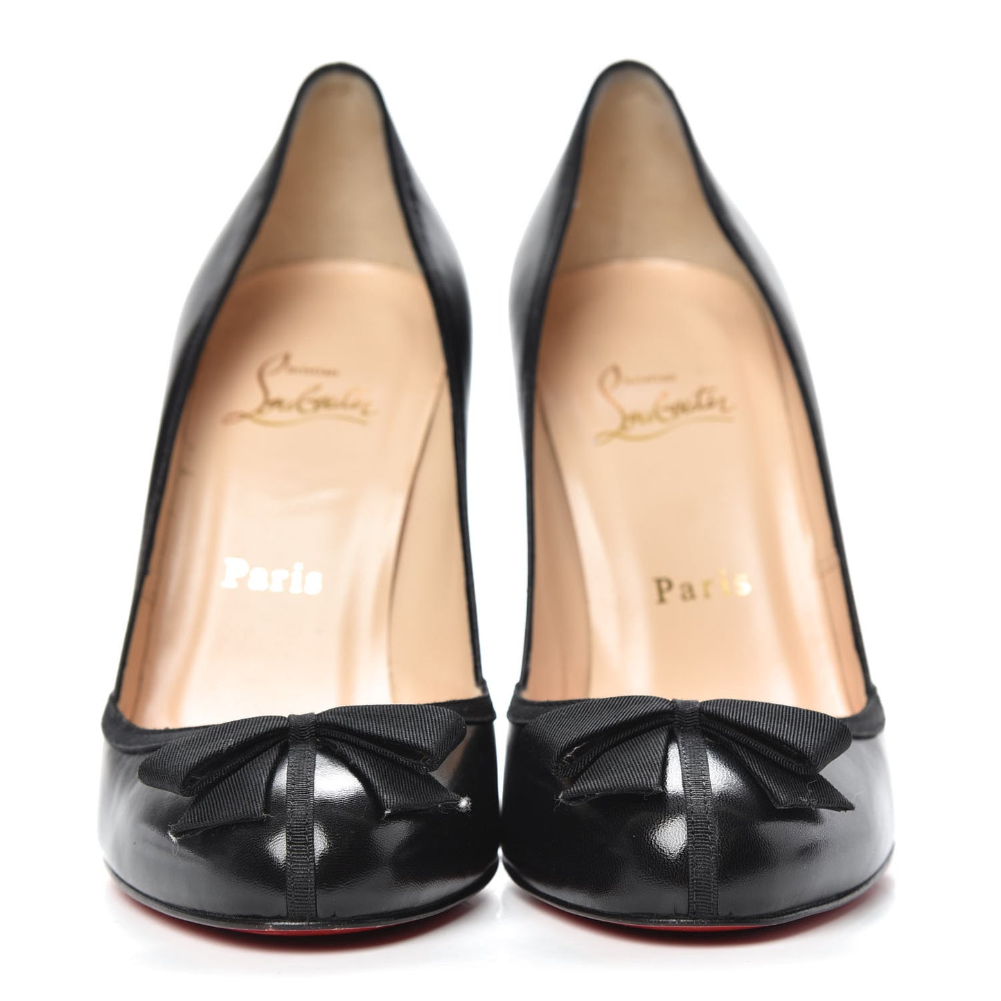 Nappa Grosgrain Lavalliere 100 Pumps 38 Black