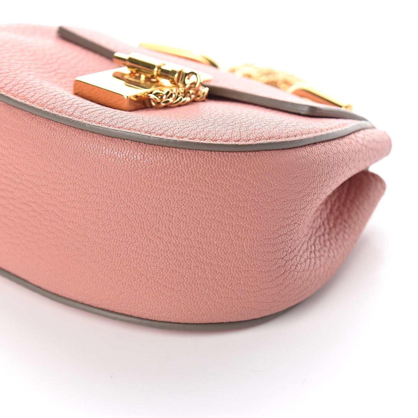 Grained Lambskin Micro Drew Shoulder Bag Washed Pink