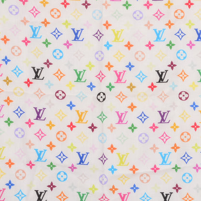 Louis Vuitton Cotton Monogram Multicolor Square Scarf White 1 of 4
