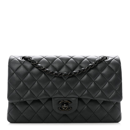 Chanel Lambskin Quilted Medium Double Flap So Black 1 of 11