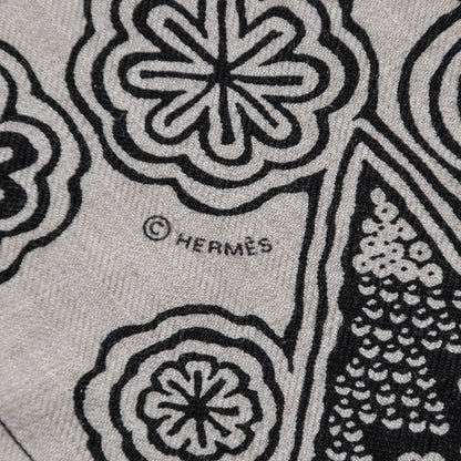 Hermes Cashmere Silk L'Arbre Du Vent Shawl 140 6 of 9