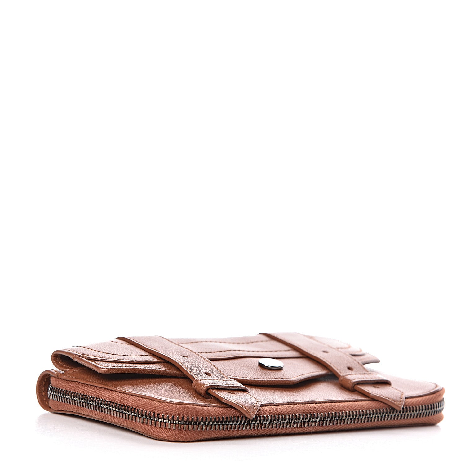 Proenza Schouler Lambskin PS1 Large Zip Around Wallet Saddle 4 of 7