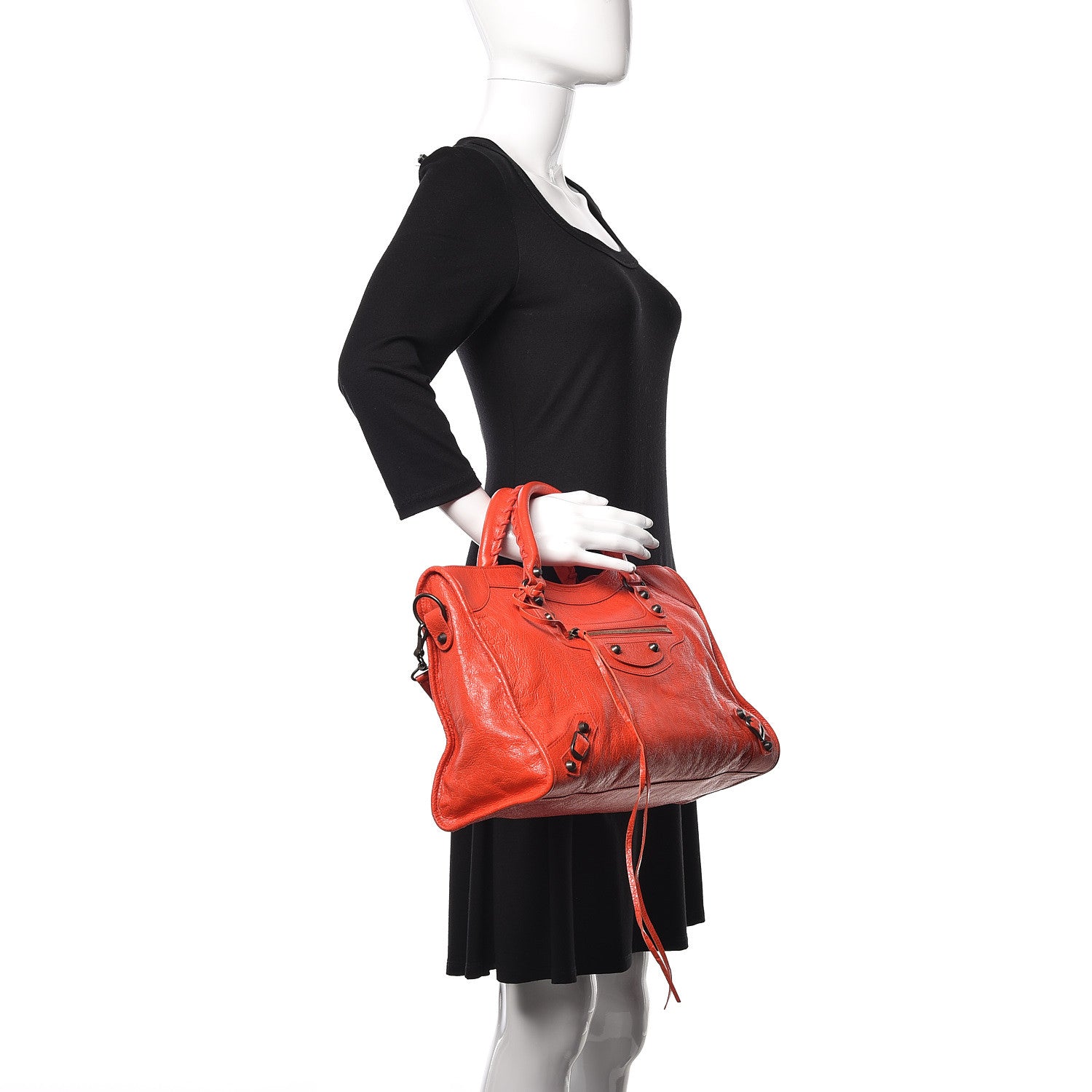 Balenciaga Agneau Classic Hardware City Rouge Coquelicot Rouge Braise 2 of 10