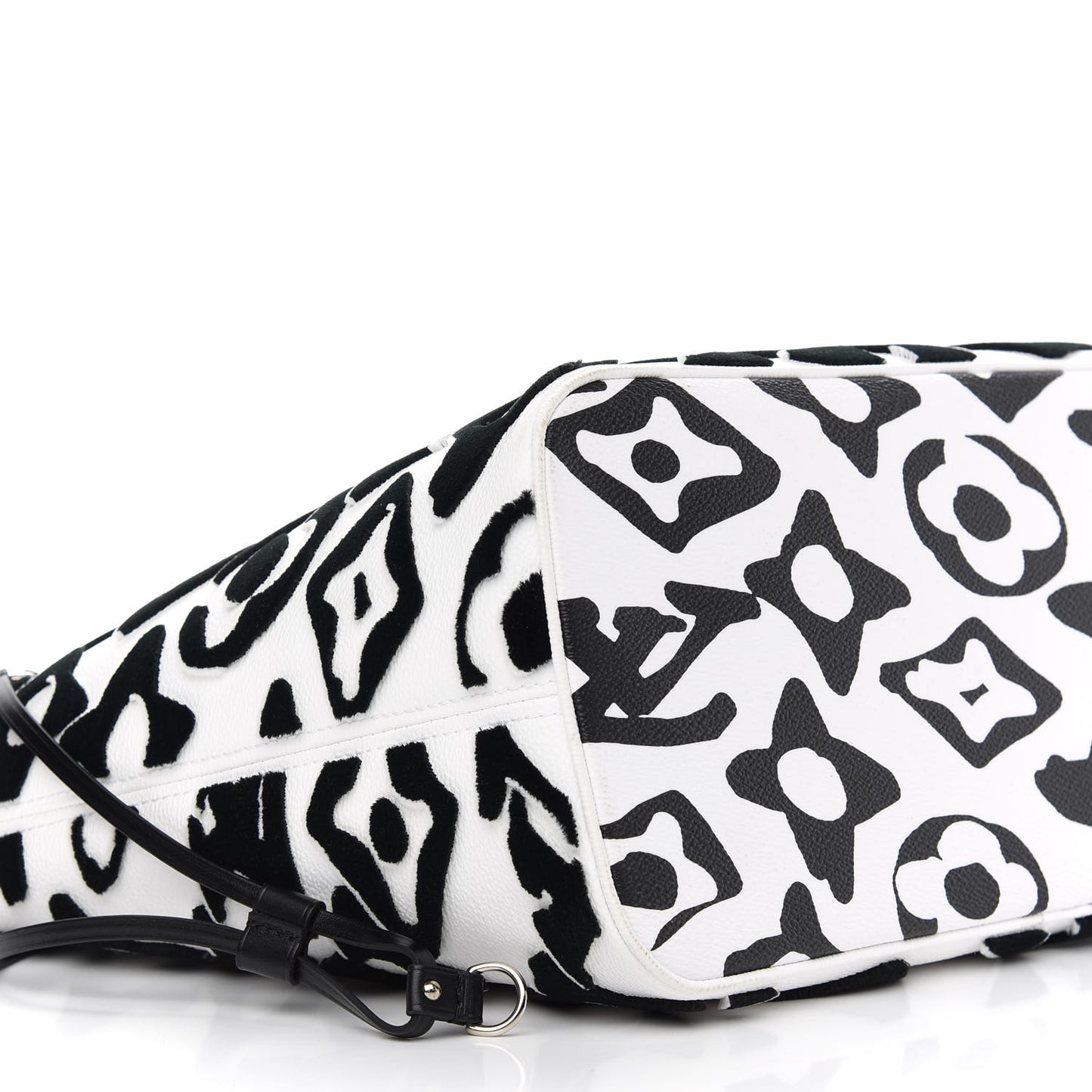 X UF Tufted Monogram Neverfull MM Black White