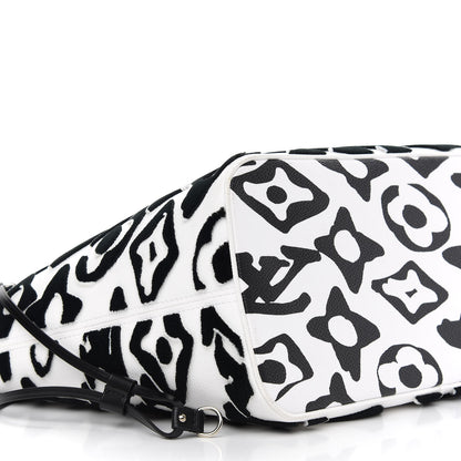 Louis Vuitton X UF Tufted Monogram Neverfull MM Black White 8 of 11
