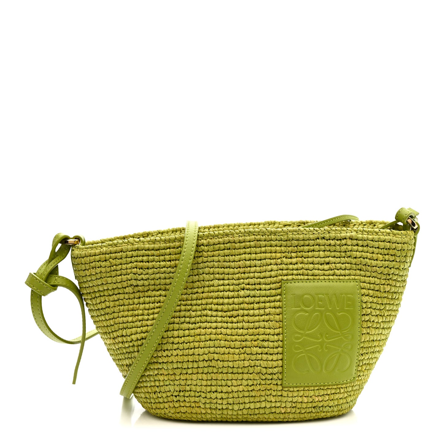 Raffia Mini Slit Tote Bag Meadow Green