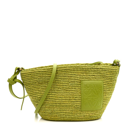 Loewe Raffia Mini Slit Tote Bag Meadow Green 1 of 11