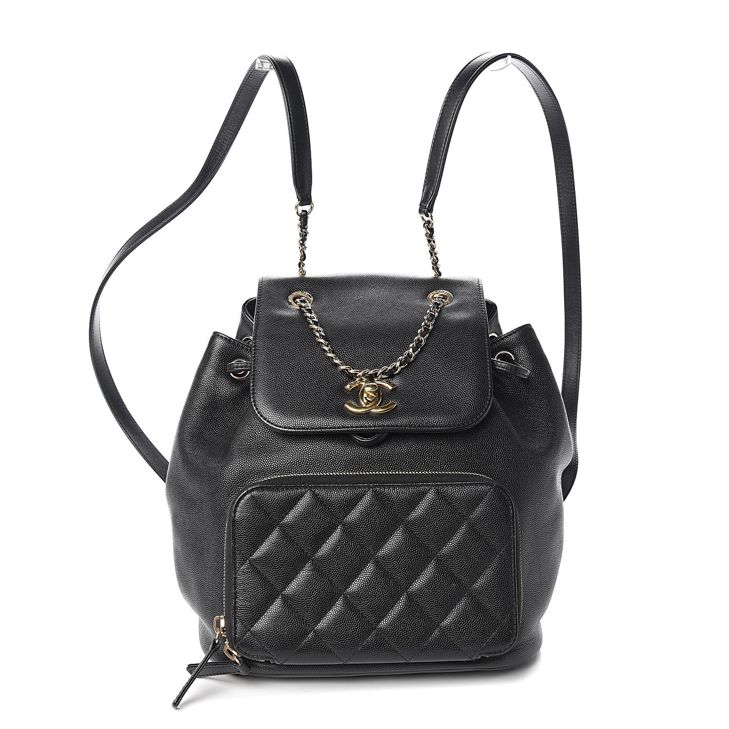 Caviar Quilted Business Affinity Backpack Black