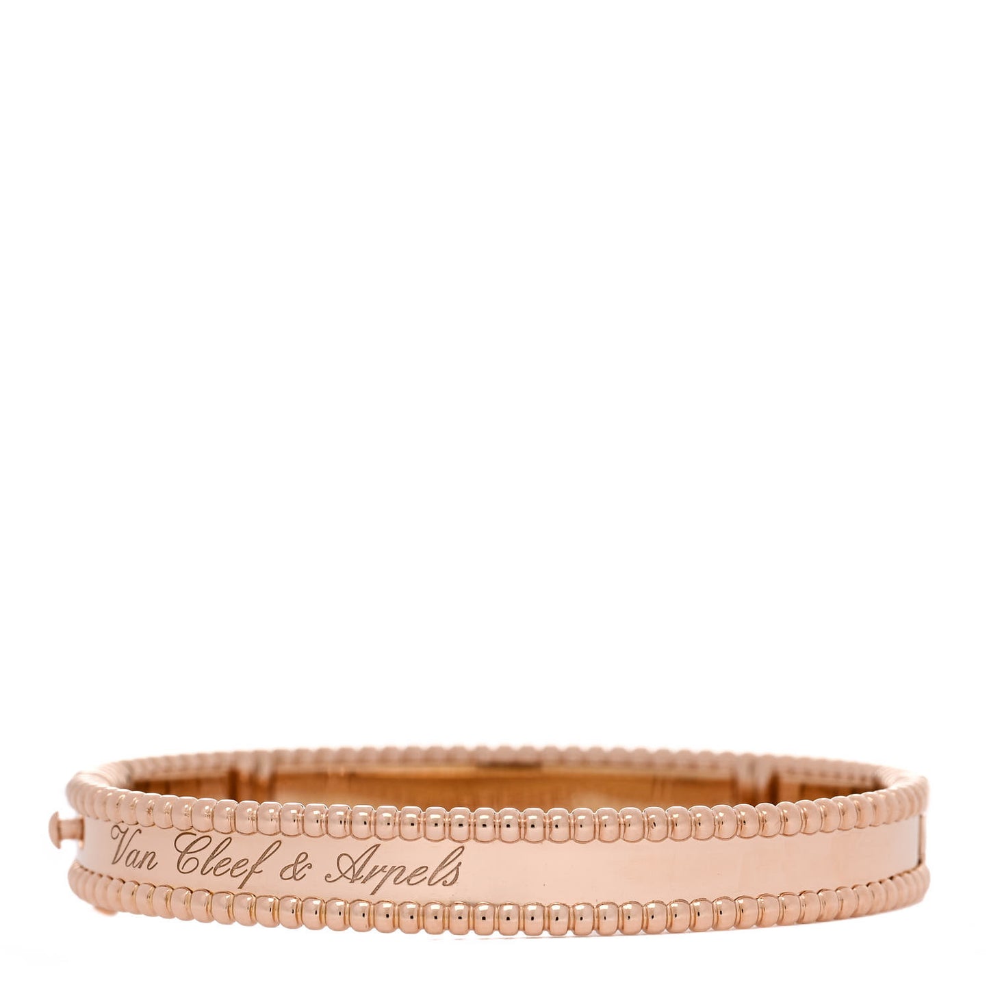18K Rose Gold Perlee Signature Bangle Bracelet XS