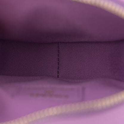 Chanel Lambskin Quilted CC In Love Heart Clutch With Chain Purple 5 of 11