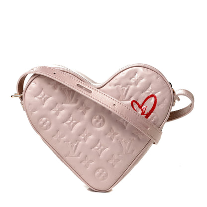 Louis Vuitton Lambskin Embossed Monogram Fall In Love Sac Coeur Light Pink 1 of 7