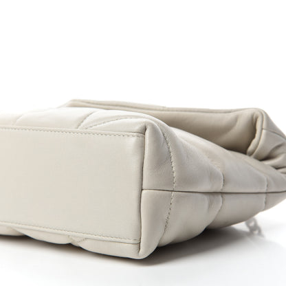 Saint Laurent Lambskin Quilted Toy Loulou Puffer Monogram Chain Satchel Crema Soft 7 of 13