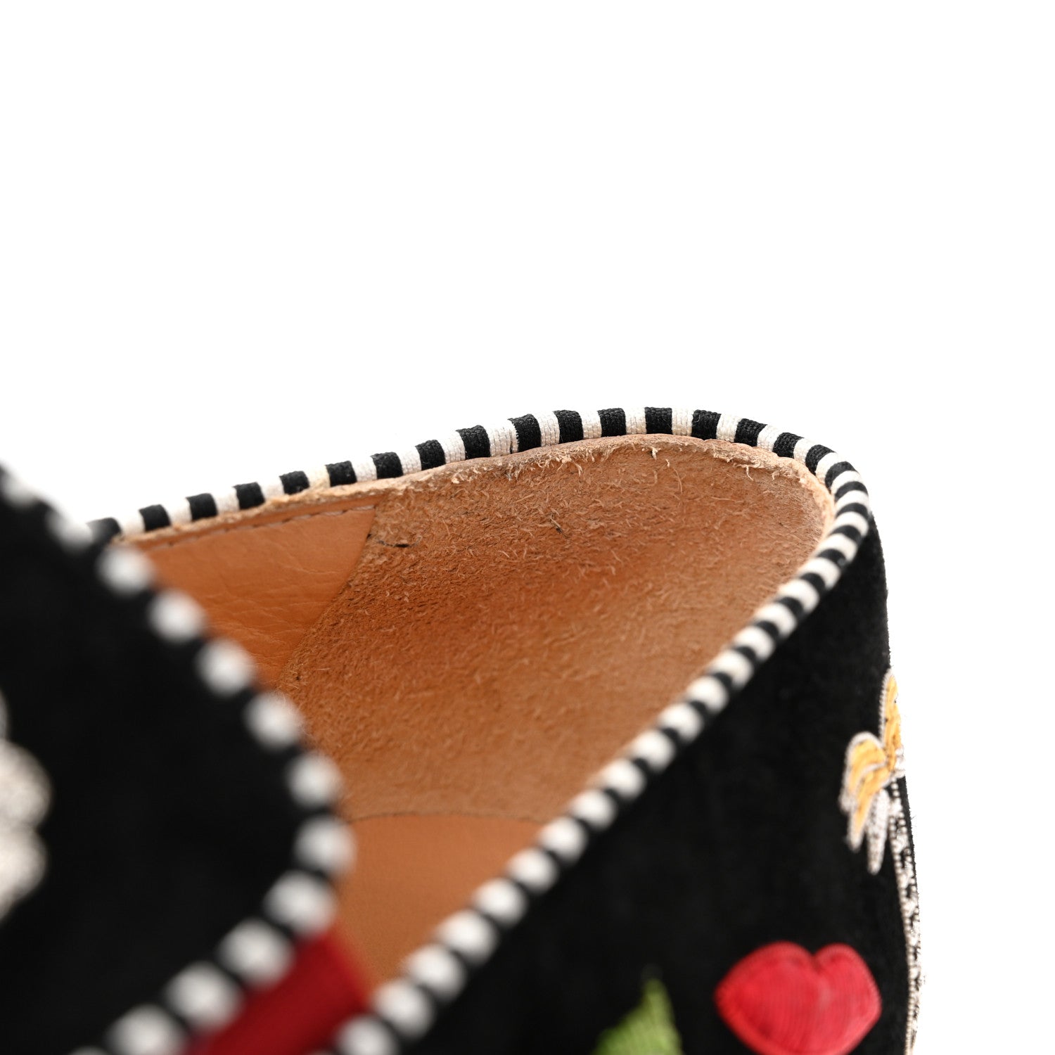 Christian Louboutin Suede Womens Roller Boat Slip On Sneakers 35 Black Multicolor 10 of 10