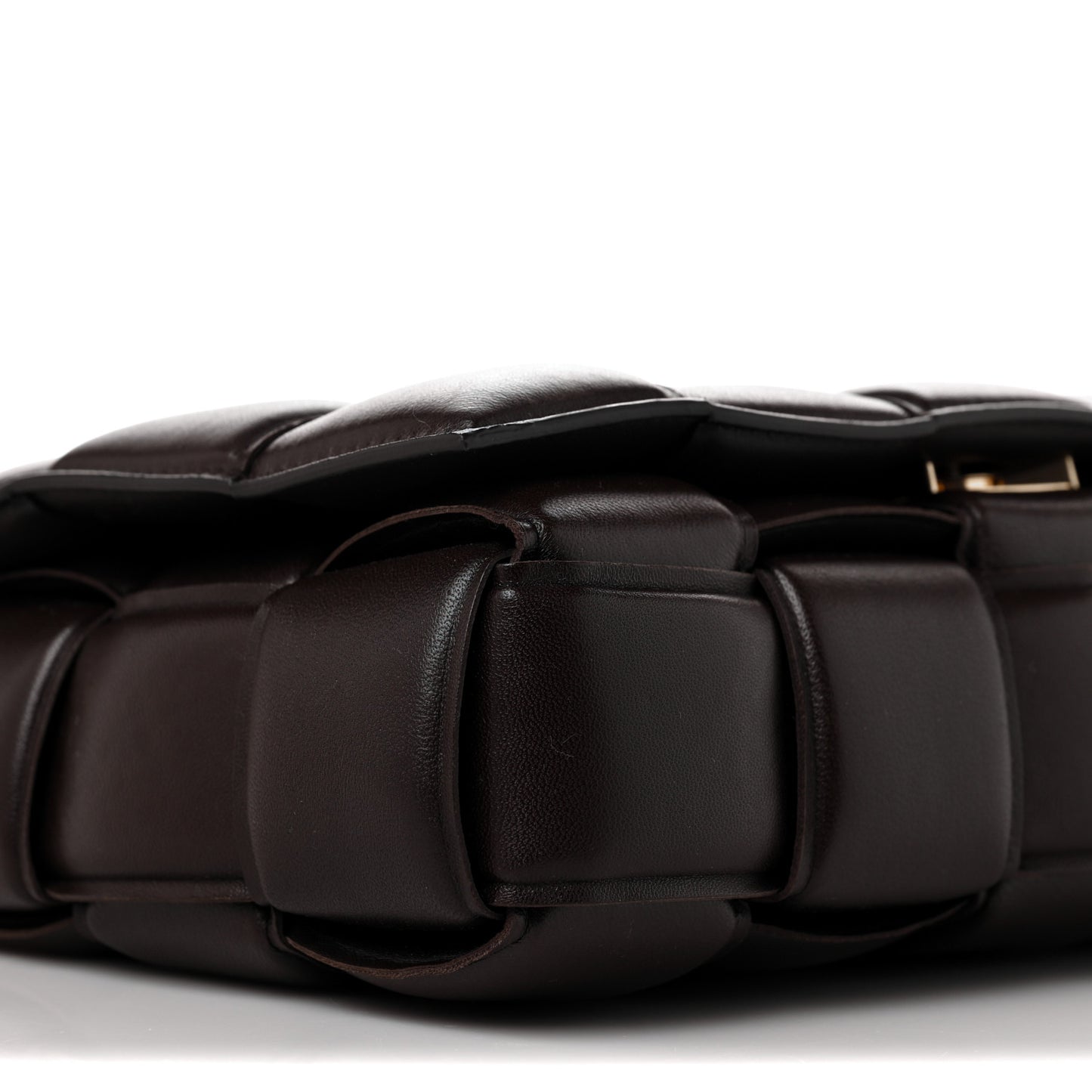 Lambskin Maxi Intreccio Padded Chain Cassette Crossbody Bag Black
