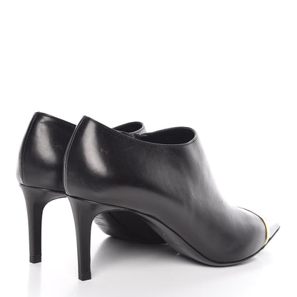 Saint Laurent Nappa Cap Toe Ankle Boots 38.5 Black 4 of 9