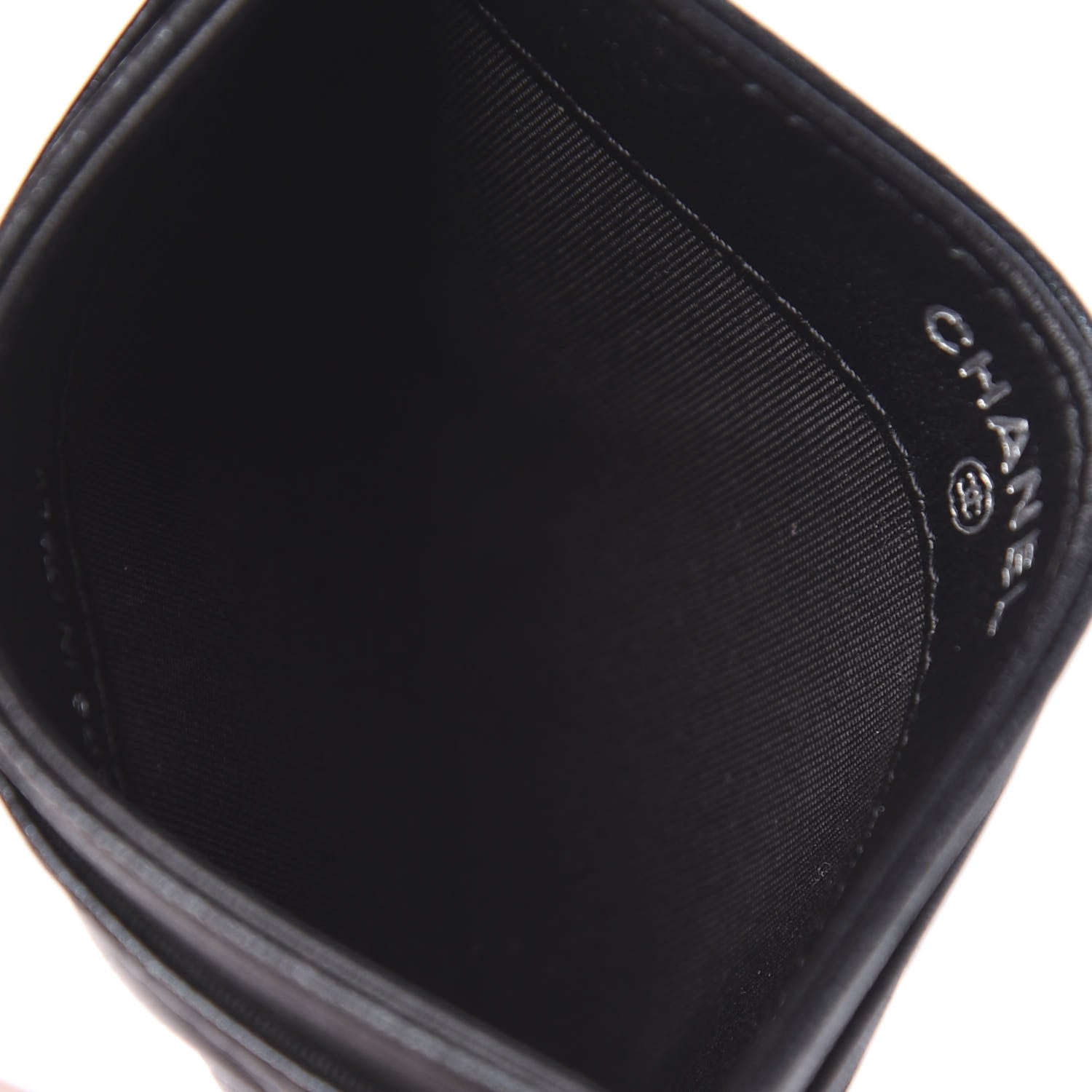 Chanel Lambskin Camellia Embossed Card Holder Black 4 of 7